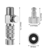 Airbrush Quick Release Disconnect 1/8" with Plug & Airflow Control Valve - 1/8" BSP Male and Female  1+2 set