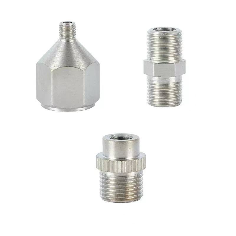 Airbrush Adaptor Kit Compressor Connector Set 1/4 to 1/8 Threaded Plug for Connecting for Compressor and Airbrush Hose