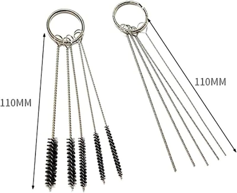 3 Set Airbrush Spray Cleaning Repair Tool Kit Stainless Steel Needle Brush Set