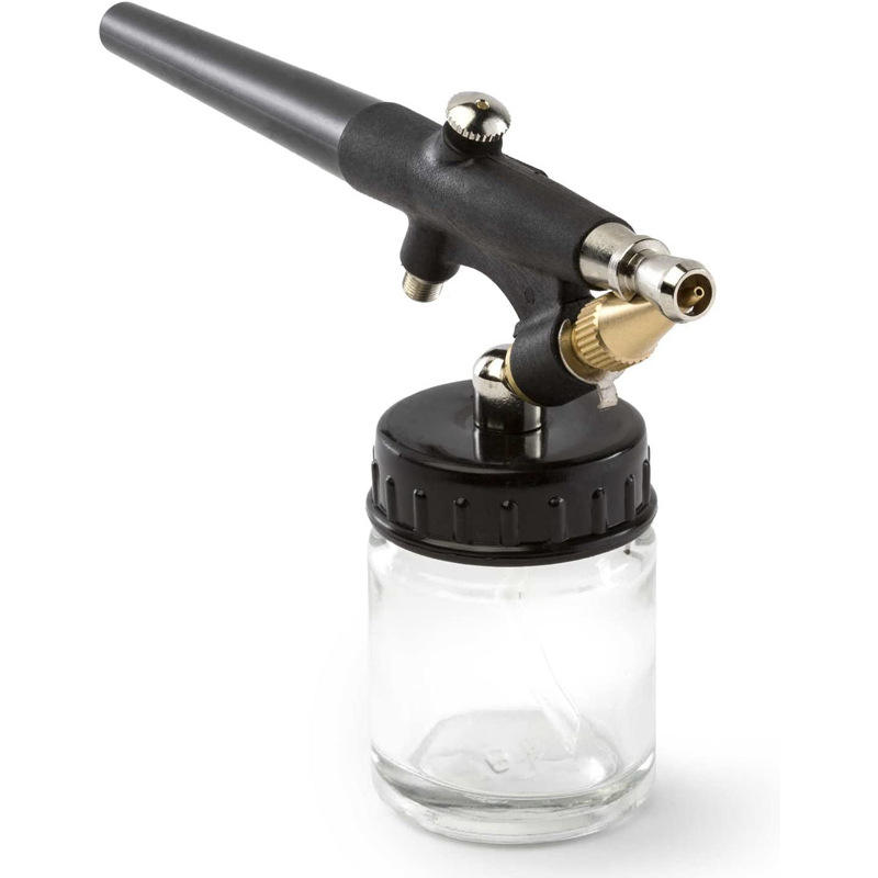 Airbrush Set Single-Action External Mix Siphon Feed Airbrush Set with 0.8mm Tip and 1/8" air inlet