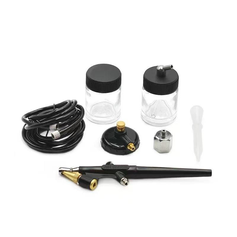 Airbrush Set Single-Action External Mix Siphon Feed Airbrush Set with 0.8mm Tip and 1/8" air inlet