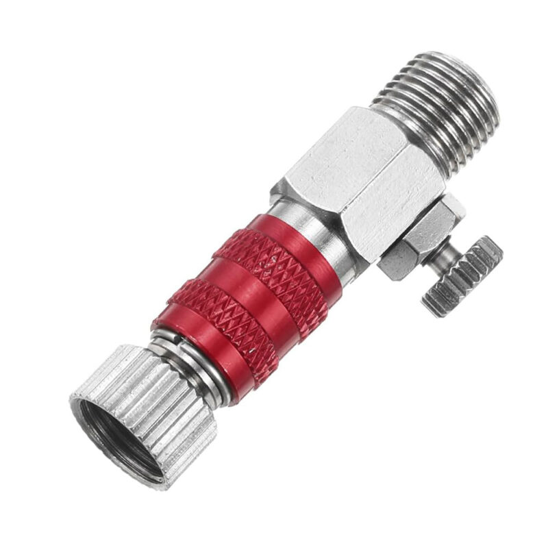 1/8 Air Brush Connector Adapters, Air Brush Quick Connect Air Brush Airflow Control Valve Quick Release Disconnect for Air Brush Hose, Red