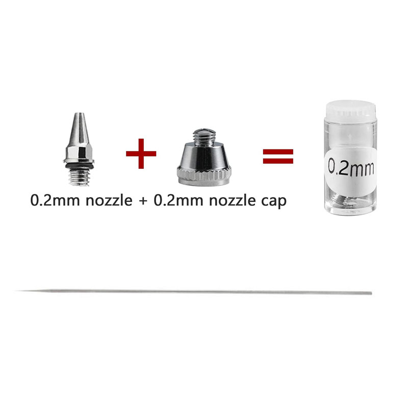 0.2mm Airbrush Nozzle+Nozzle Cap+Needle