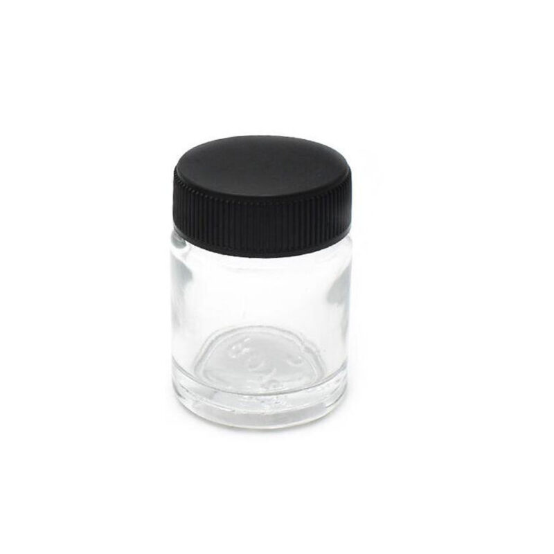 Airbrush Bottles 3/4oz 22cc with Plastic Lids Kit and Extra Lids + O-Ring, Air brush Paint Storage Jars Store Pigments Color Inks