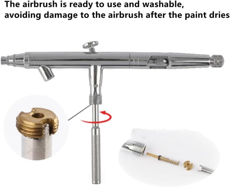 1 Set Air Brush Tools, Needle Packing Nut or Valve Screw Replacement Repair Tool Airbrush Maintenance Tools, Airbrush Accessories for Double Action Air Brush Spray Gun Replace