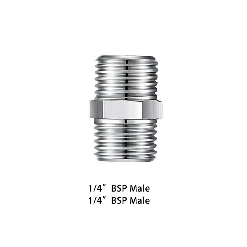 1/4”BSP Male - 1/4”BSP Male Airbrush Adapter Set Air Brush Fitting Connector Kit Airbrush Accessories for Mini Air Compressor and Air Hose Supplies