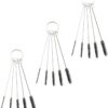 5 Piece 4-Inch Airbrush Cleaning Brush, Nylon Tube Brush Set, Straw Cleaning Brush, Carburetor Cleaning Brush, Small Wire Brush, Cleaning Tools, Black
