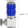 1/8 Air Brush Connector Adapters, Air Brush Quick Connect Air Brush Airflow Control Valve Quick Release Disconnect for Air Brush Hose, Blue