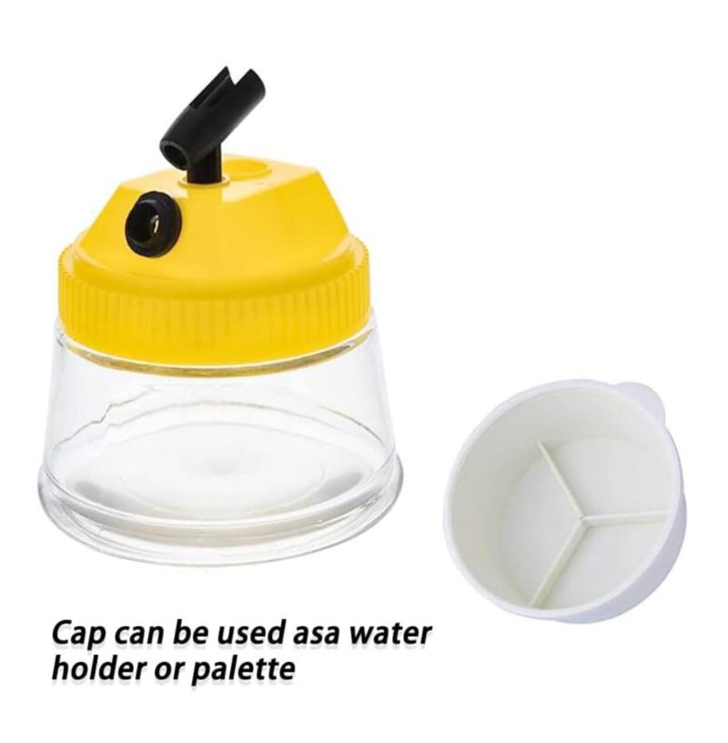 Airbrush Cleaning Pot Airbrush Cleaning Kit for Paint Guns and Airbrushes,  with Big Capacity for Easy Cleaning, Compatible with Most Airbrushes