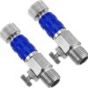 1/8 Air Brush Connector Adapters, Air Brush Quick Connect Air Brush Airflow Control Valve Quick Release Disconnect for Air Brush Hose, Blue