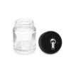 Empty 3/4 Ounce (22cc) Glass Jar Bottles with 30° Down Angle Adaptor Lid Assembly - Fits Dual-Action Siphon Feed Airbrushes, Use with Master, Badger, Paasche, Iwata
