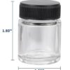 Airbrush Bottles 3/4oz 22cc with Plastic Lids Kit and Extra Lids + O-Ring, Air brush Paint Storage Jars Store Pigments Color Inks