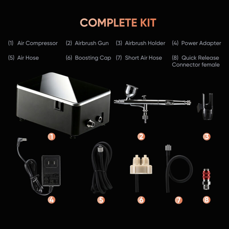 RDSWA IBOX mini compressor  DIY Model Spray Tool Paint Sprayer Air Pump Airbrush Cake Decorating Airbrush with Compressor 0.3MM Nozzle