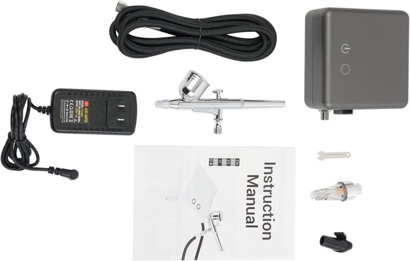 RDSWA RD200K DIY Model Spray Tool Paint Sprayer Air Pump Airbrush Cake Decorating Airbrush with Compressor 0.3MM Nozzle