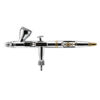 R7 RDSWA Airbrush kit, Spray Gun, Airbrush Gun Dual-Action Gravity , 0.2mm Needle, Air Brush Set Makeup Nail Art Painting Model Coloring Cake Decor Silver