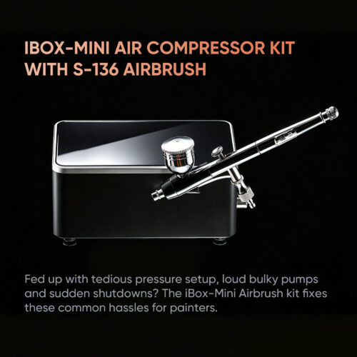 RDSWA IBOX mini compressor  DIY Model Spray Tool Paint Sprayer Air Pump Airbrush Cake Decorating Airbrush with Compressor 0.3MM Nozzle